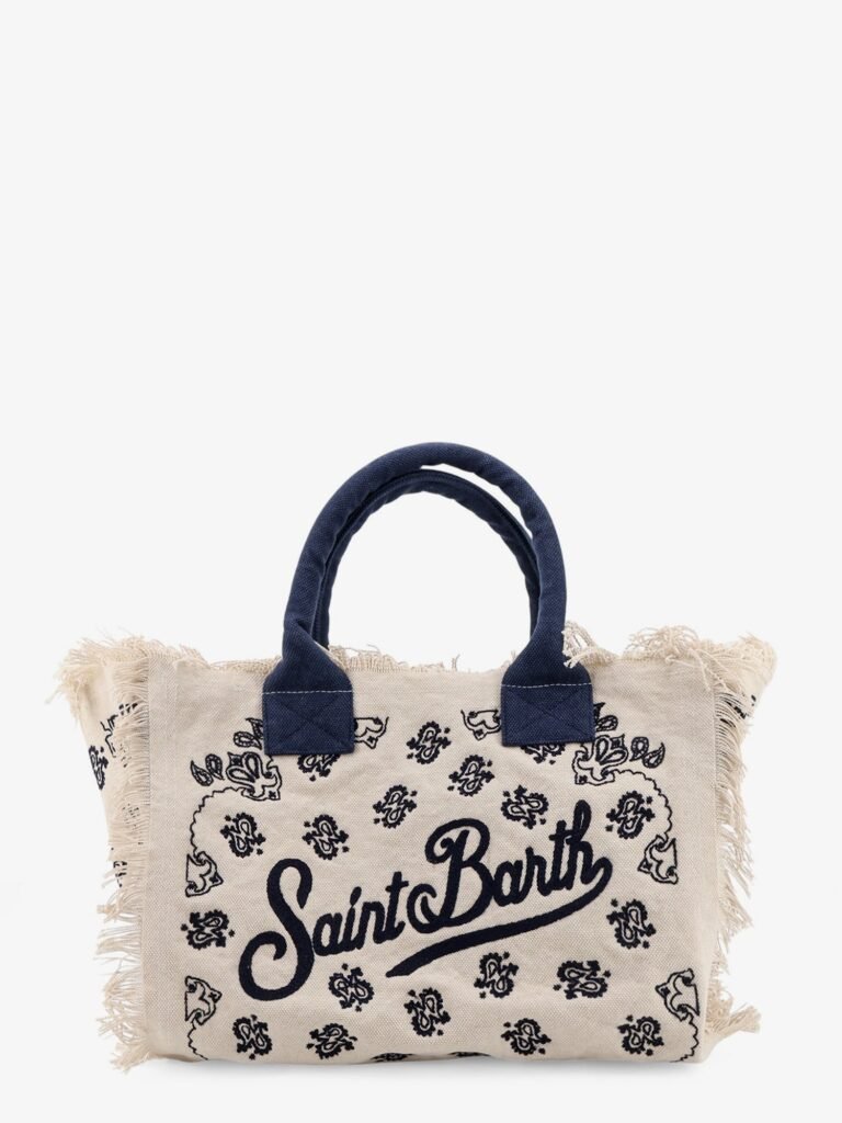 Vanity cotton handbag with all-over embroidery