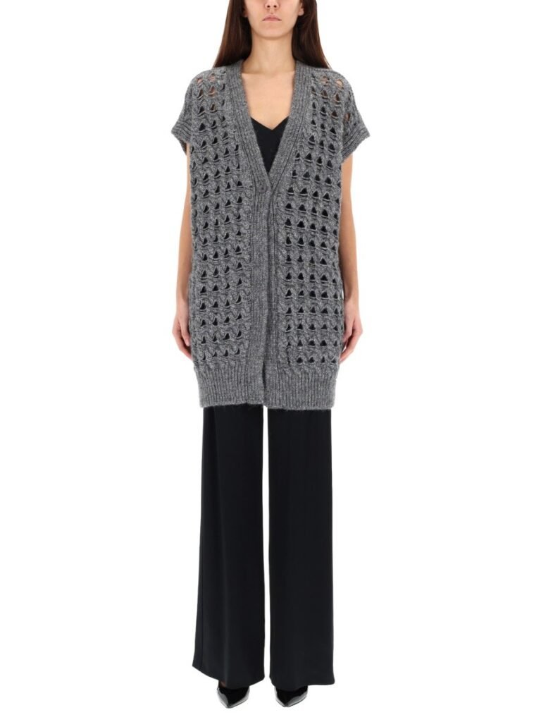 VEST WITH PERFORATED WORKMANSHIP