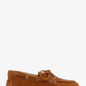 Vintage effect leather loafers
