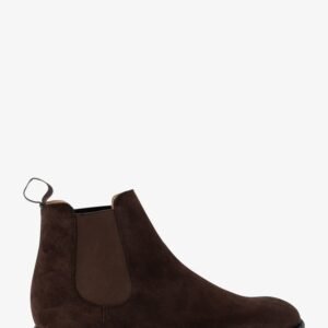 Vintage-effect suede boots
