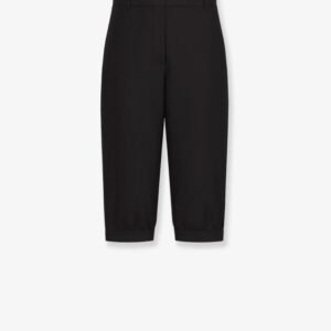 Virgin wool and silk grain de poudre bermuda shorts