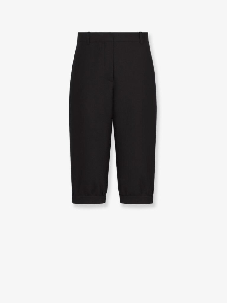 Virgin wool and silk grain de poudre bermuda shorts
