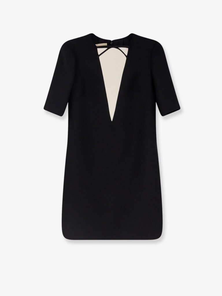 Virgin wool and silk mini dress
