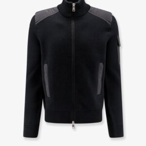 Virgin wool cardigan with Logo patch