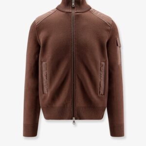 Virgin wool cardigan with Logo patch