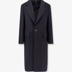 Virgin wool coat with satin lining