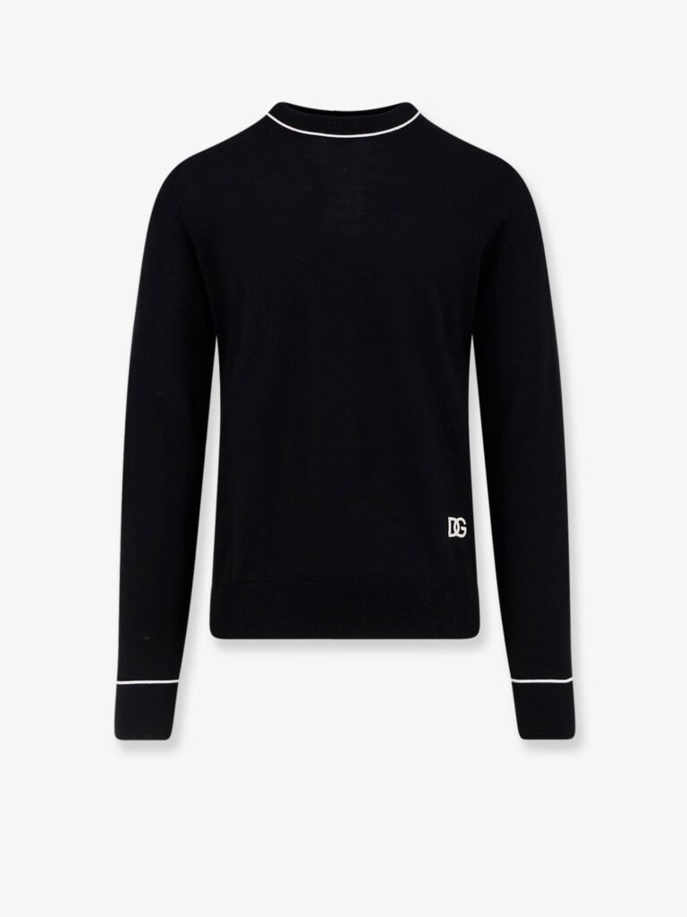 Virgin wool sweater with embroidered DG logo