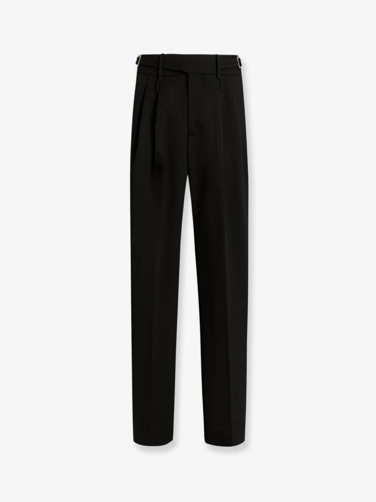 Virgin wool trousers with frontal pinces