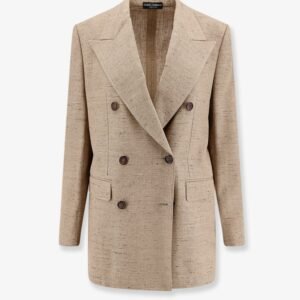 Viscose and linen blazer