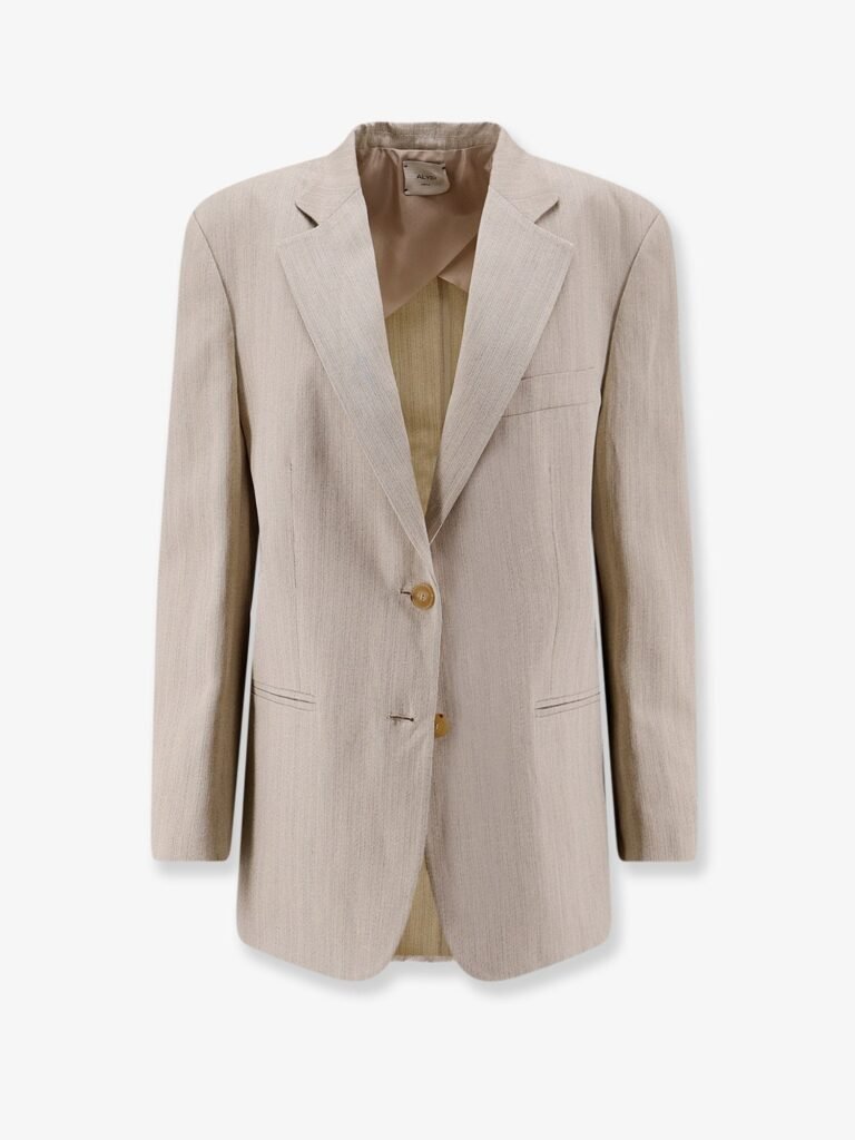 Viscose and linen blazer