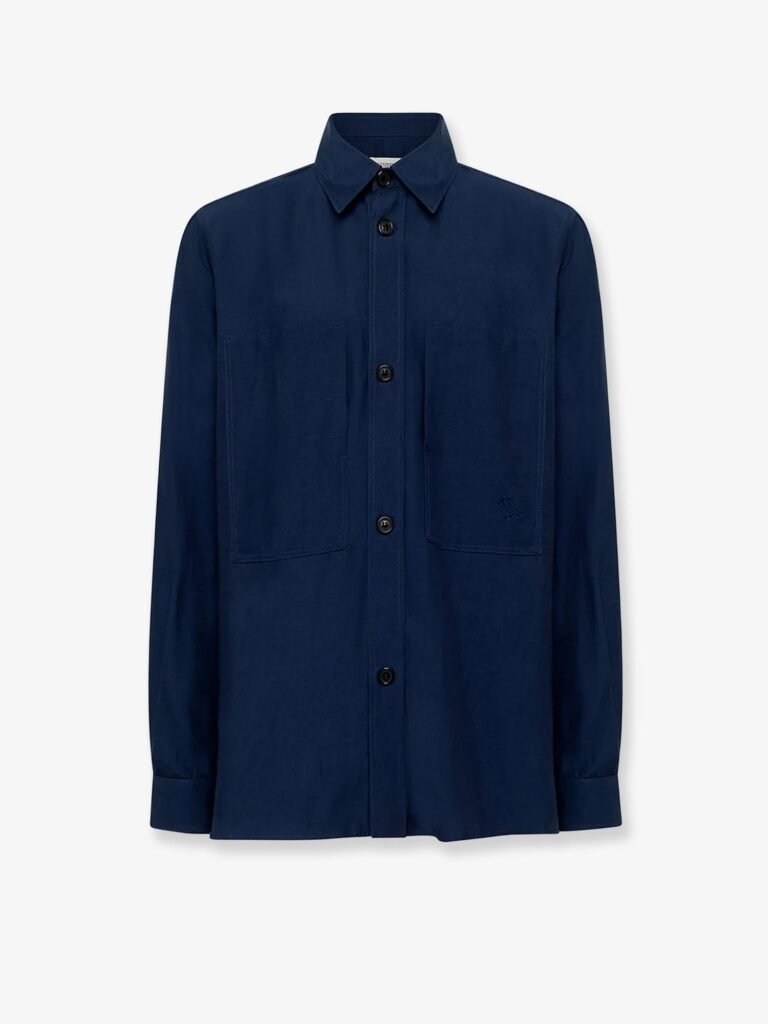 Viscose and linen shirt