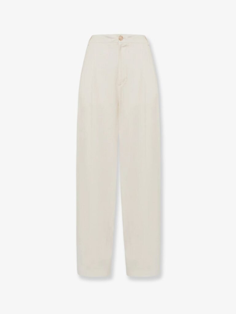 Viscose and linen trousers