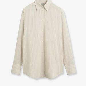 Viscose and silk blend shirt with striped pattern