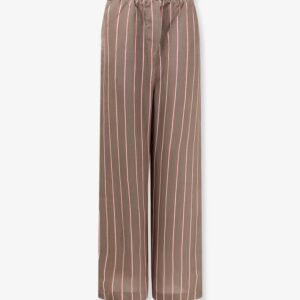 Viscose and silk blend trousers