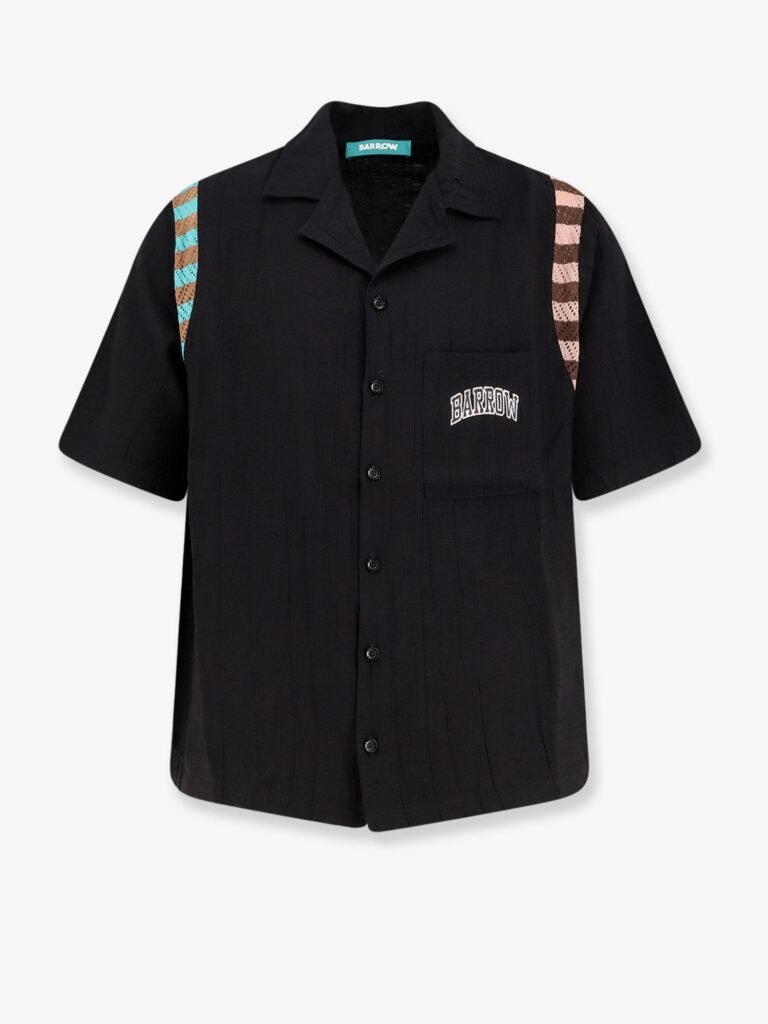 Viscose blend shirt with forntal logo print