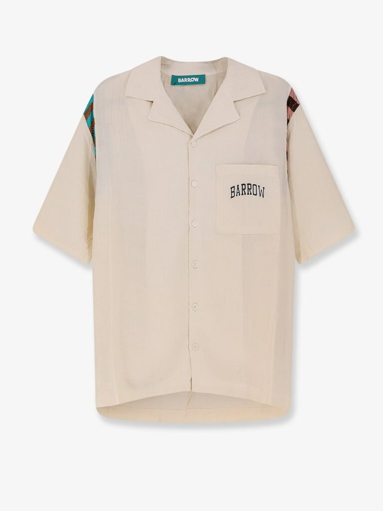 Viscose shirt with front logo print