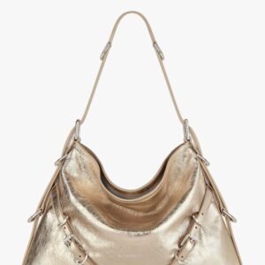 Voyou metallized leather shoulder bag
