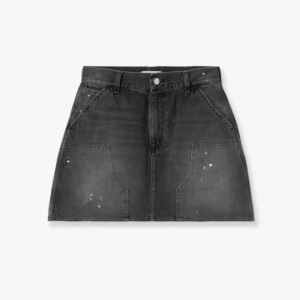 W'Maeve Double Knee black denim skirt