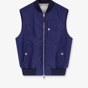 Water-repellent nylon sleeveless jacket