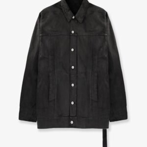 Waxed black denim jacket