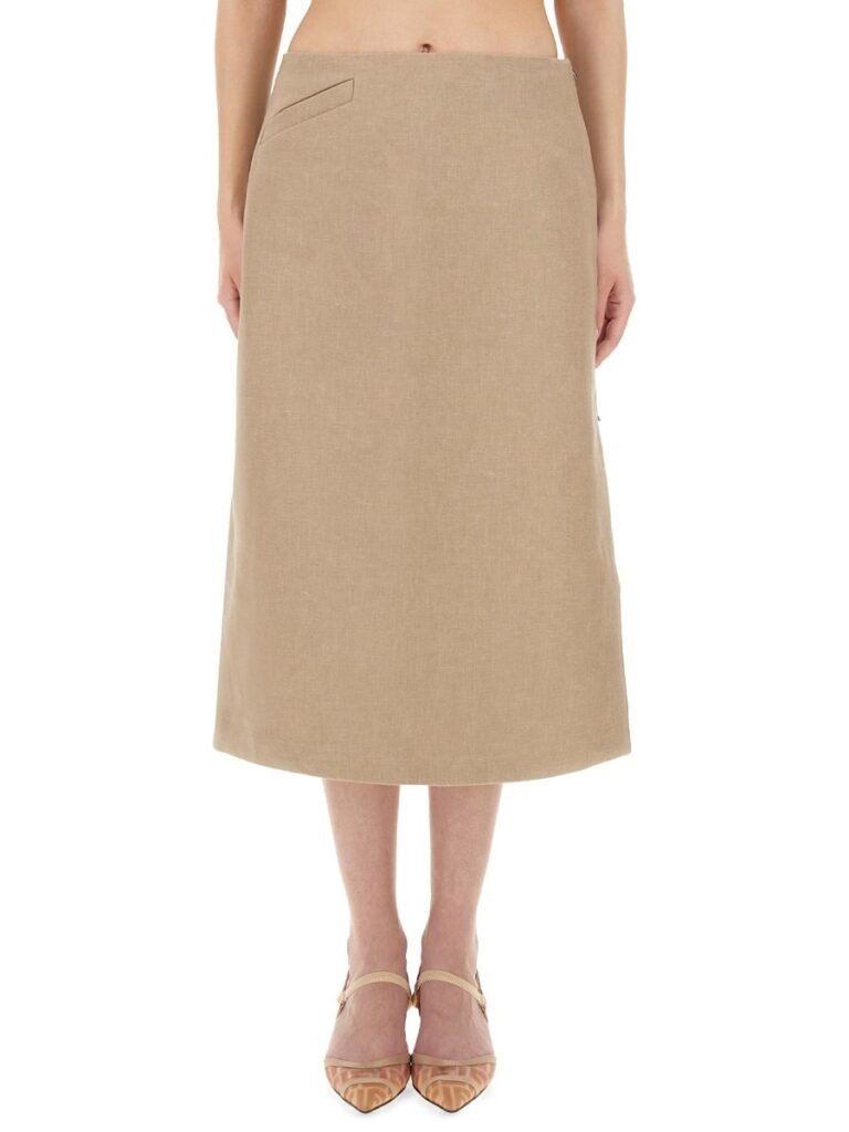 WAXED LINEN SKIRT