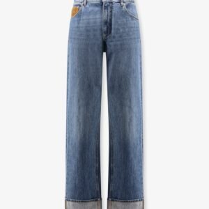 Wide leg jeans with turn up