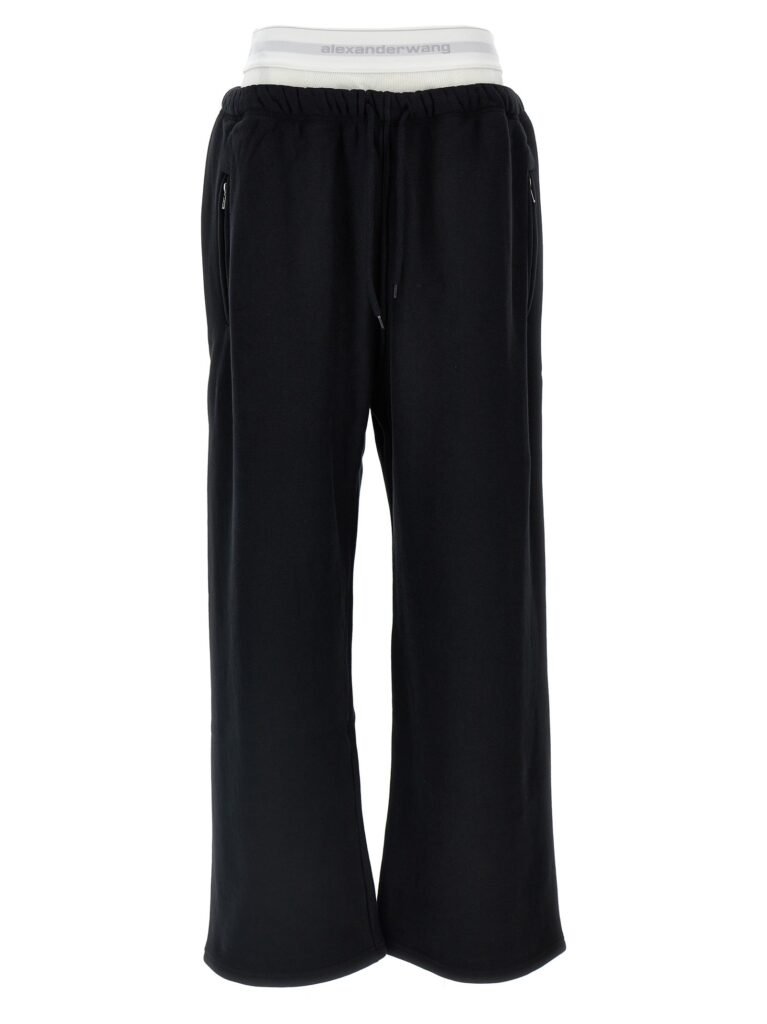 'Wide Leg W/ Logo Elastic Exposed Brief' joggers