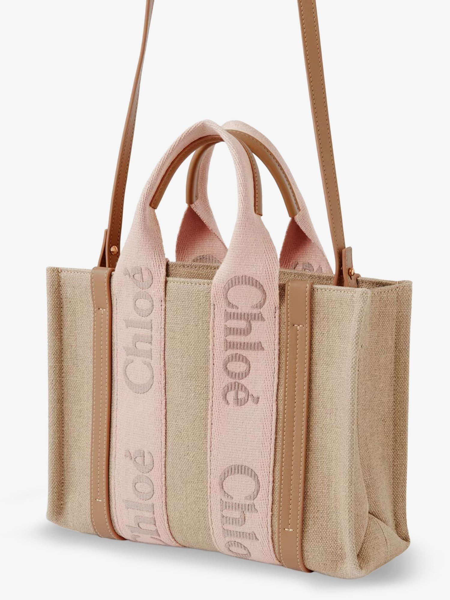 Woody linen canvas and leather crossbody bag - Image 3