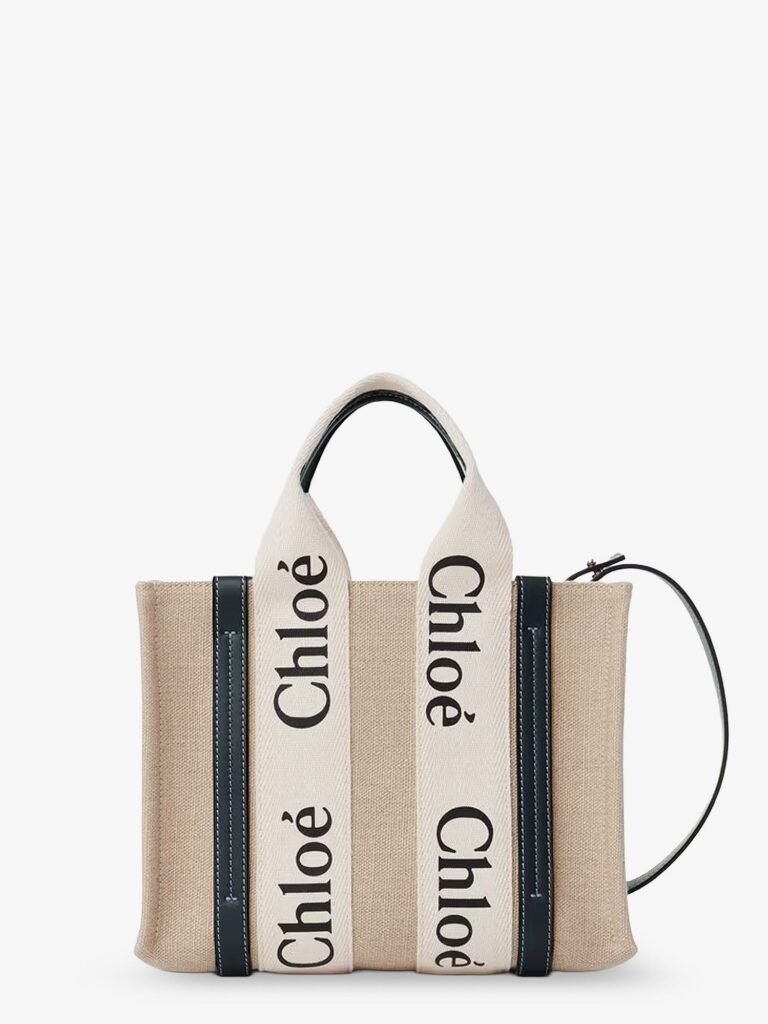 Woody linen canvas and leather crossbody bag