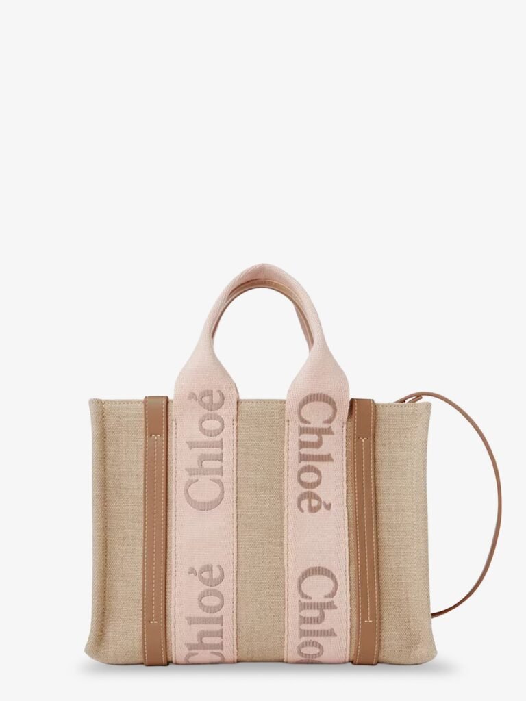 Woody linen canvas and leather crossbody bag