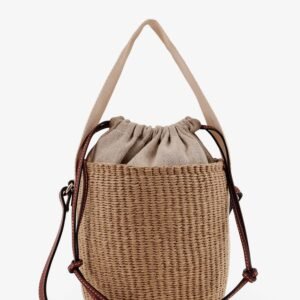 Woody Raffia Bucket Bag
