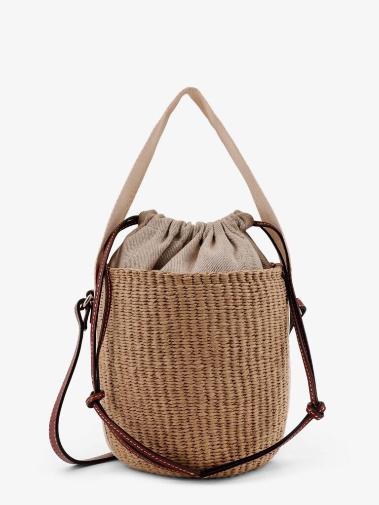 Woody Raffia Bucket Bag