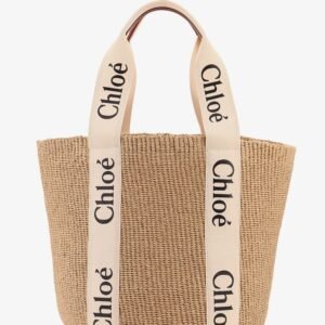 Woody raffia shoulder bag
