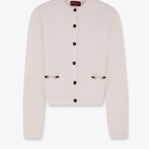 Wool and cashmere cardigan with metal Horsebit