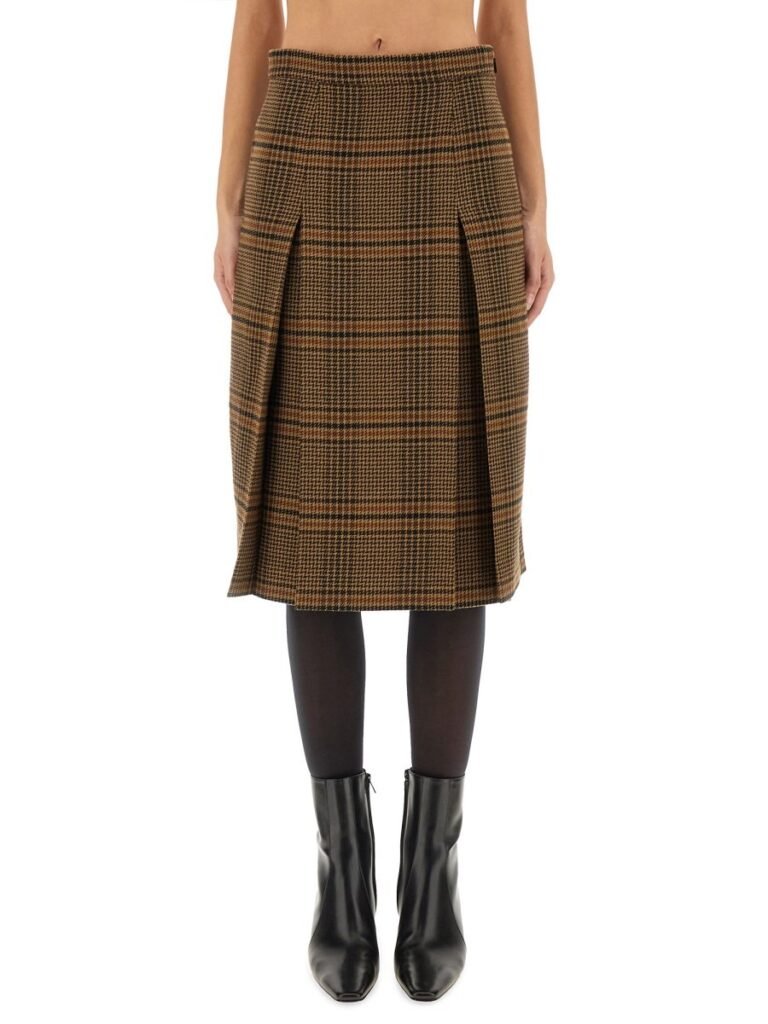WOOL AND CASHMERE MIDI SKIRT