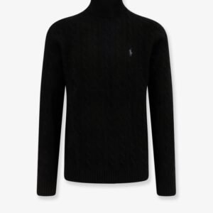 Wool and cashmere sweater with frontal logo