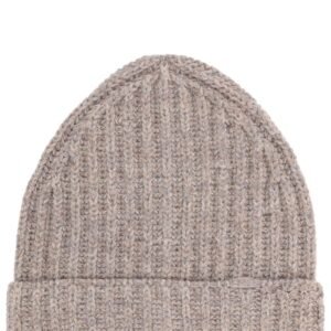 WOOL AND COTTON BLEND BEANIE