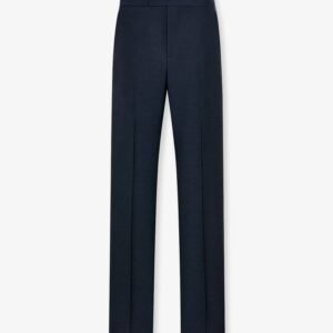 Wool and mohair trousers with satin details