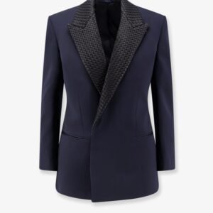 Wool blazer with Intrecciato detail