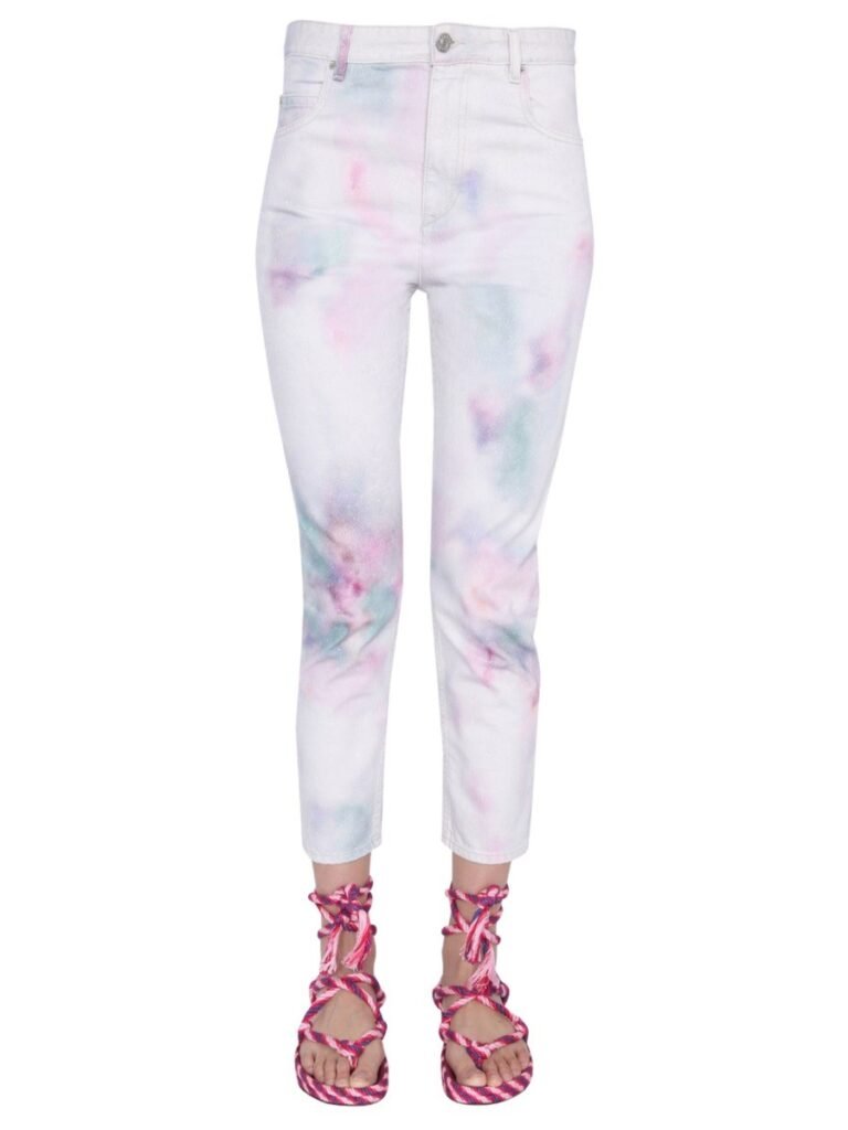 "WOOL" PRINTED JEANS