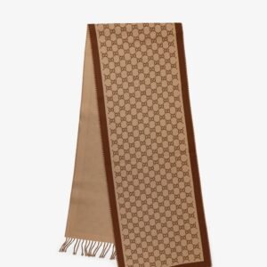 Wool scarf with GG motif
