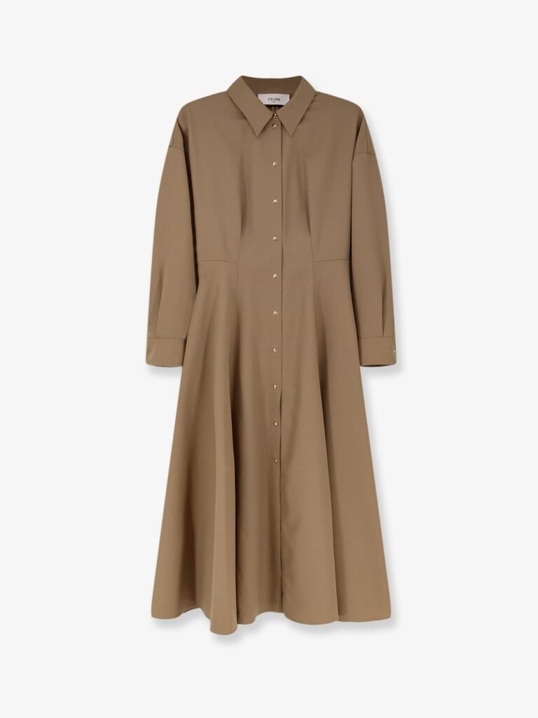 Wool shirt dress