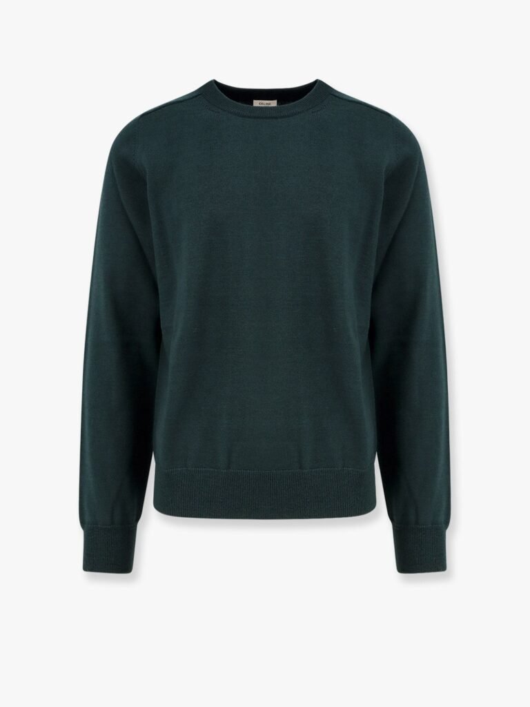 Wool sweater with embroidered logo on the front