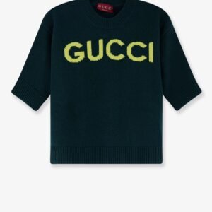 Wool sweater with frontal logo embroidery
