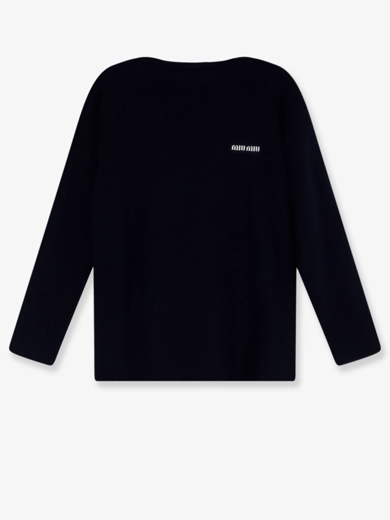 Wool sweater with lettering logo