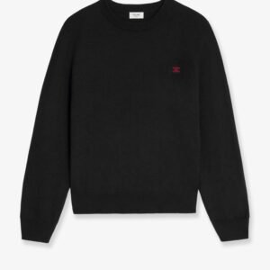 Wool sweater with logo embroidery