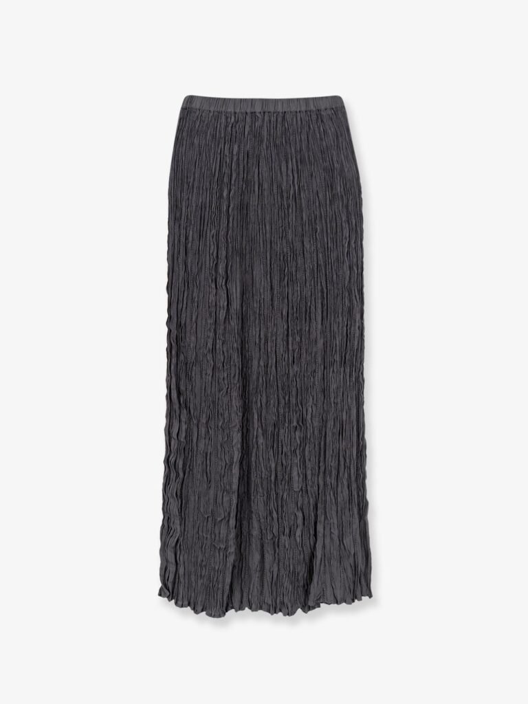 Wrinkled viscose skirt