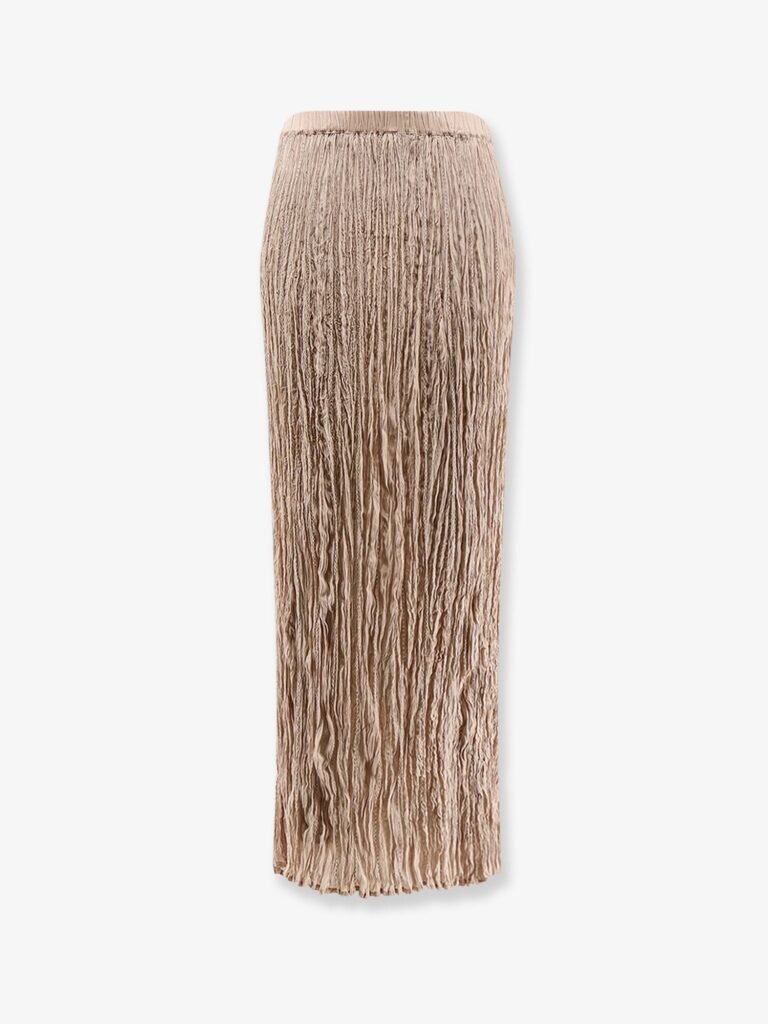 Wrinkled viscose skirt