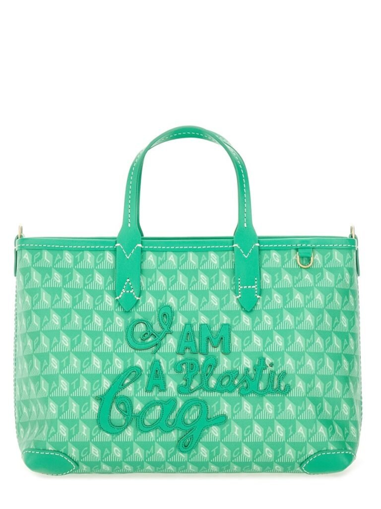 XS TOTE BAG WITH "I AM A PLASTIC BAG" PATTERN