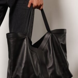 Y Oversize leather tote bag